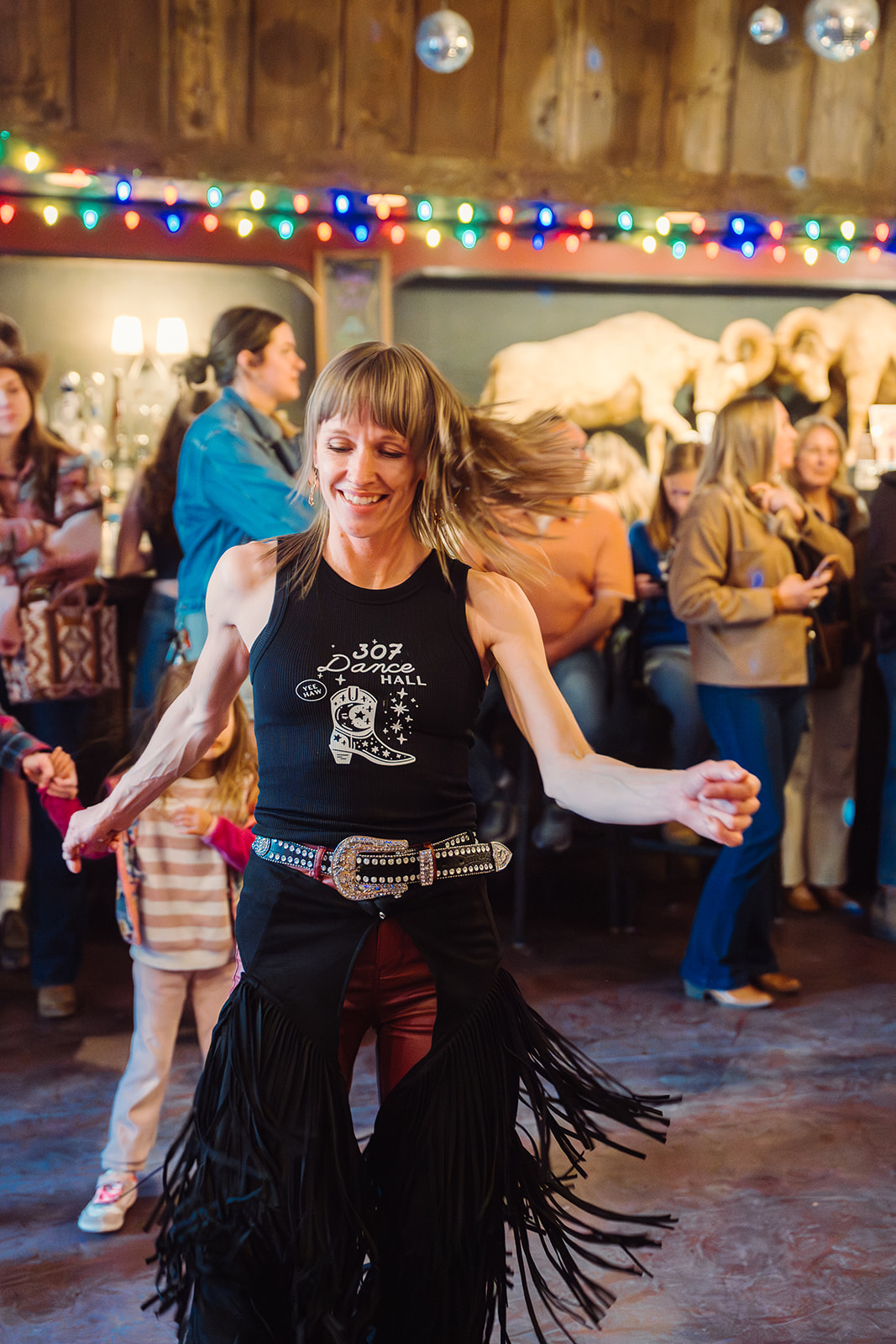Tambourine at the ready