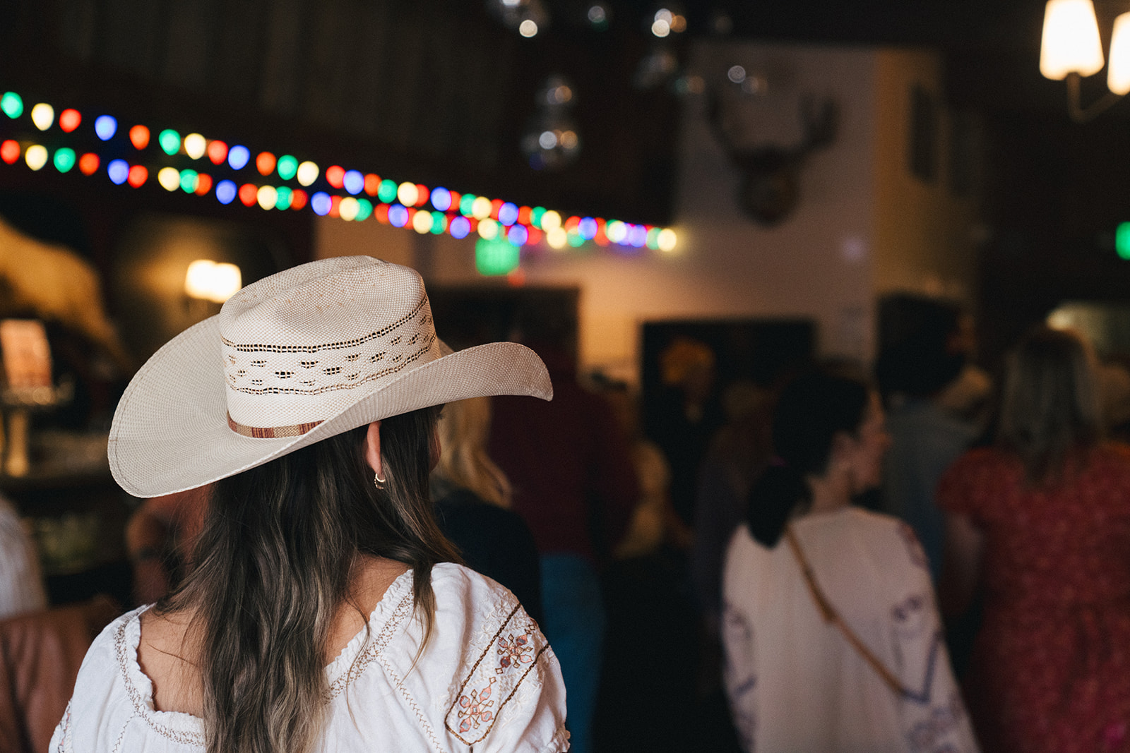 Partner dancing in a cowboy hat