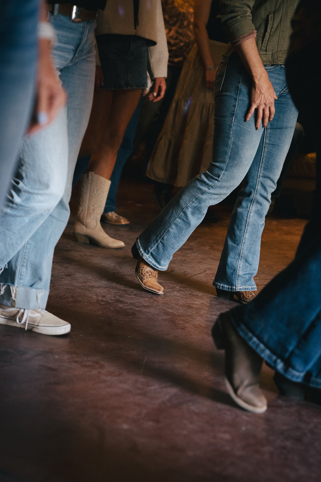 Line dance line in full swing