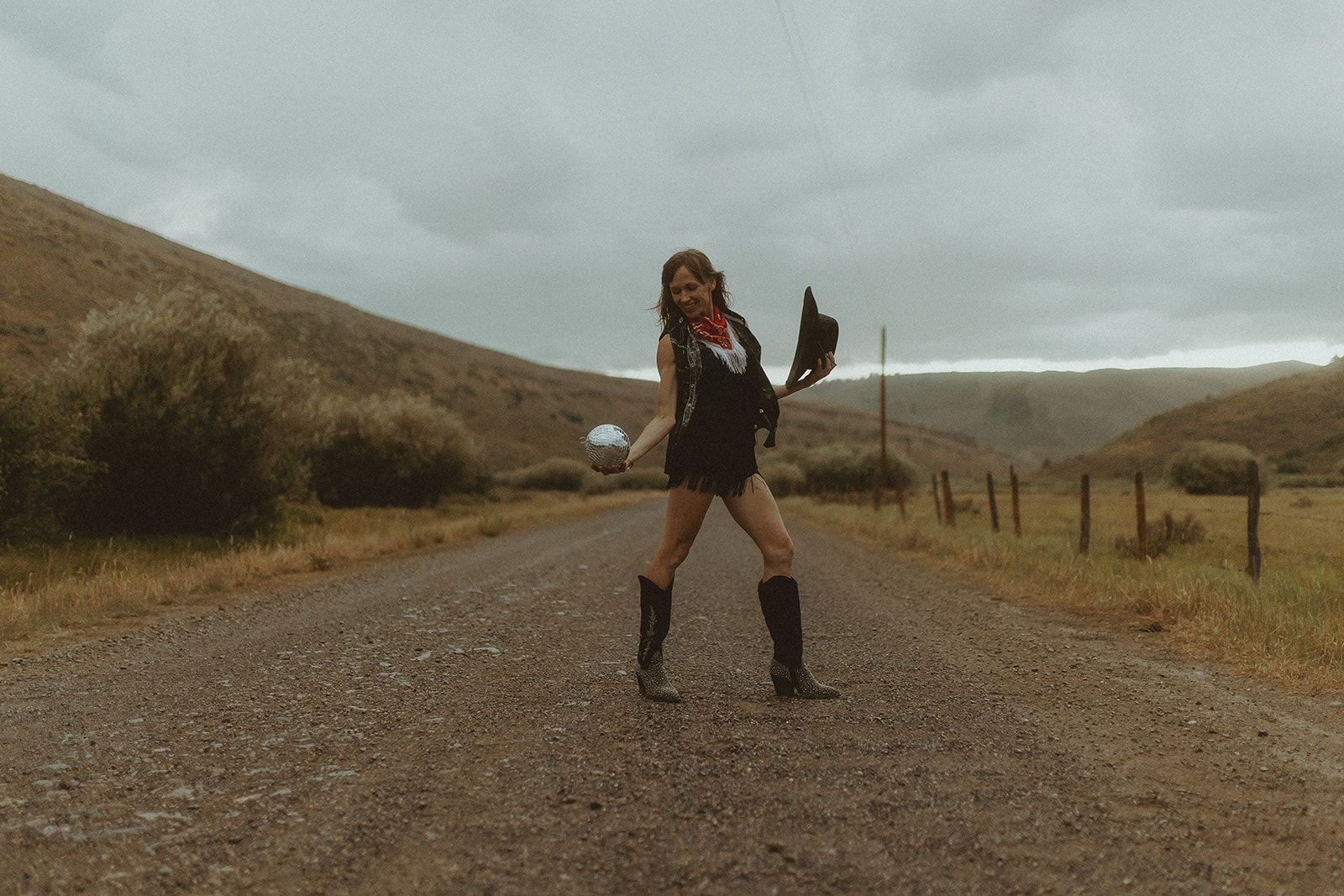 Krista on a Star Valley back road